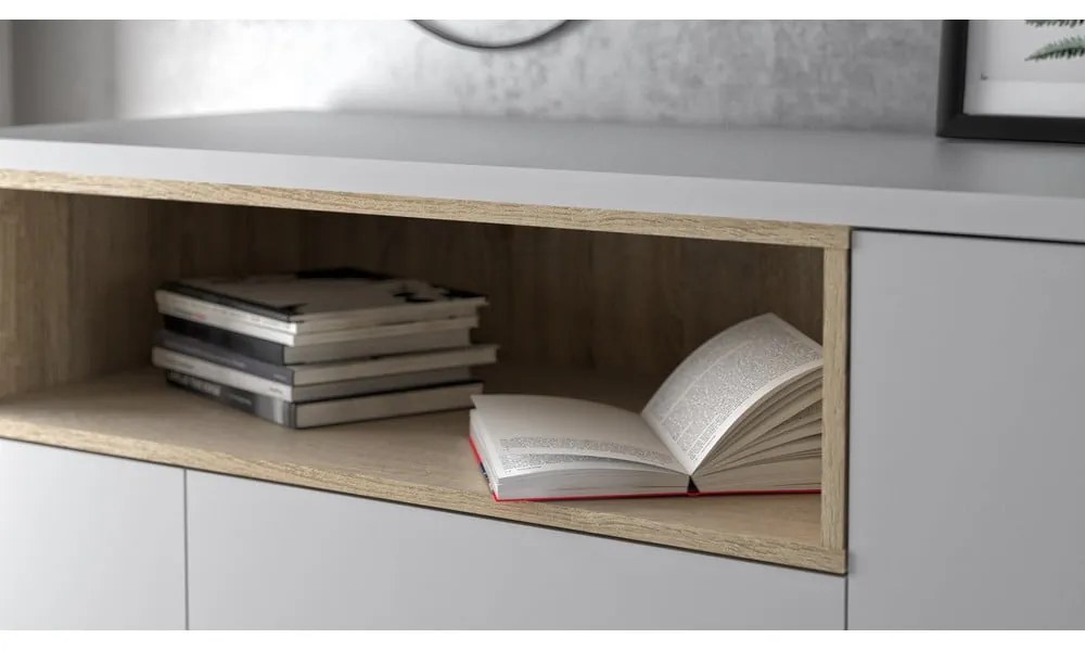 Бял скрин 176x90x49 cm Roomers – Tvilum