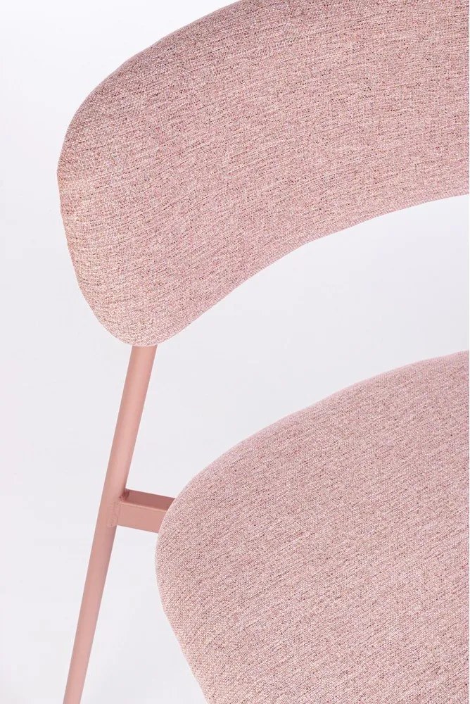 Розов тапициран трапезен стол Inka – Yes Everyday