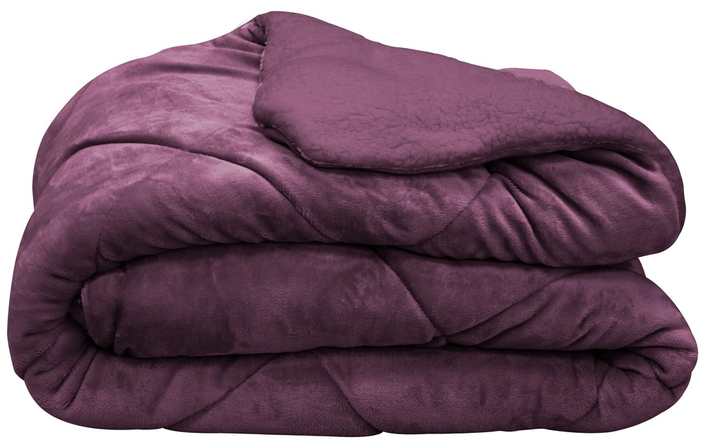 2 в 1 Одеяло шерпа/олекотена завивка Artisti Italiani Reverie 160/220 лилаво