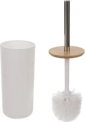 Комплект аксесоари за баня Ruhhy 24635 – 6 елемента с бамбукови детайли, бял цвят