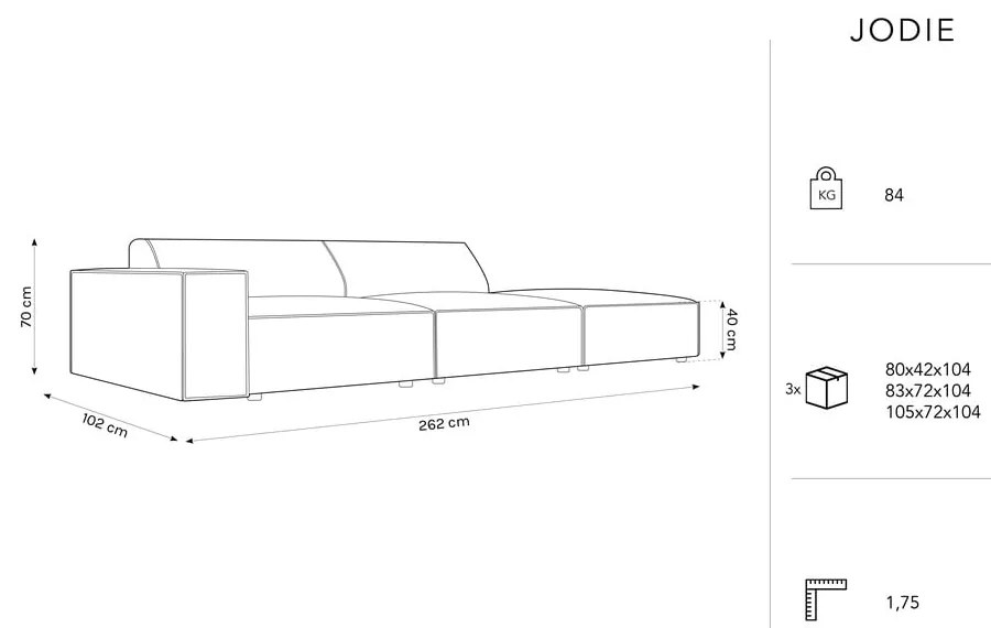 Бежов ъглов диван (десен ъгъл) Jodie - Micadoni Home