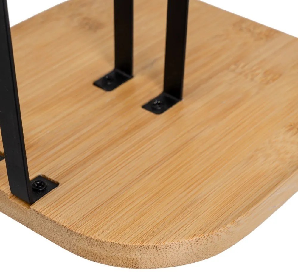 Метална стойка за кухненска хартия в черен и естествен цвят – Casa Selección