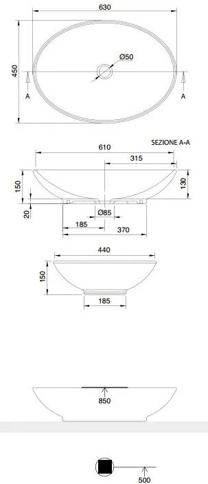 Умивалник Scarabeo Neck