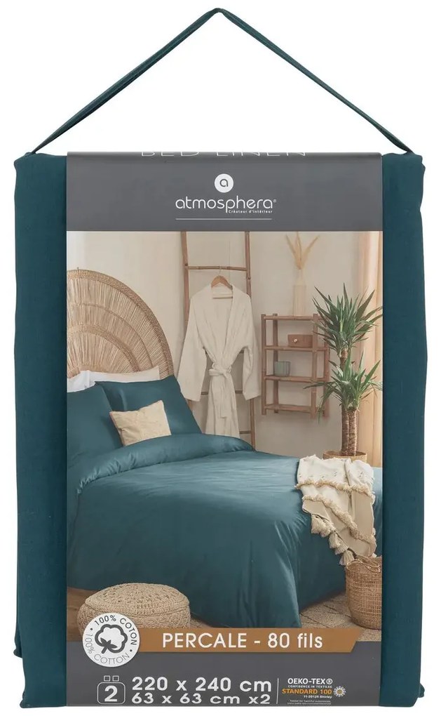 Спално бельо atmosphera Landiha, 240x220 cm, Памук перкал - Зелен