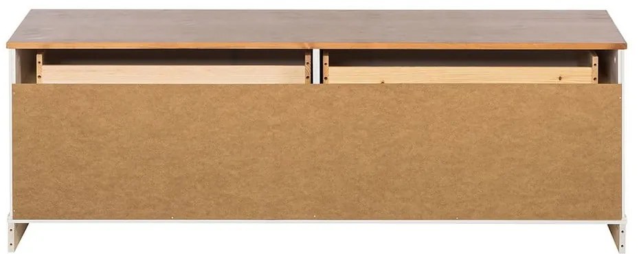 Бяла маса за телевизор от масивен бор 137x47 cm Anita – Støraa