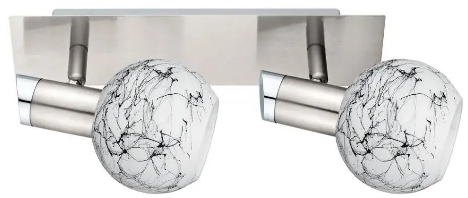 Eglo - LED точково осветително тяло MY CHOICE 2xE14/4W/230V хром/бяло/черно