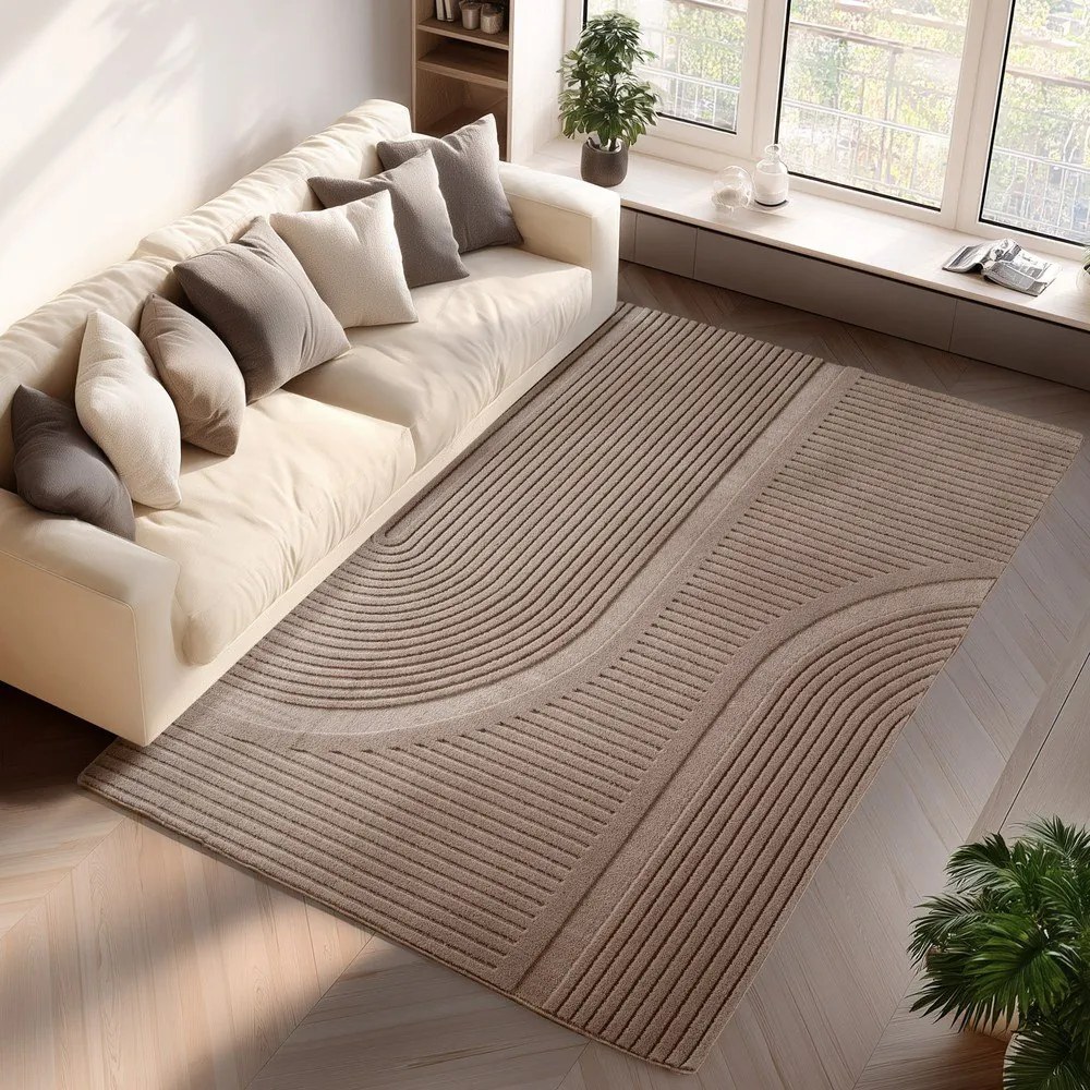 Светлокафяв килим подходящ за пране 160x230 cm Pompei 1612 – Ayyildiz Carpets