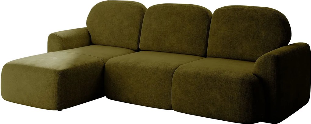 Ъглов диван Nabu-Зелено-Ляв