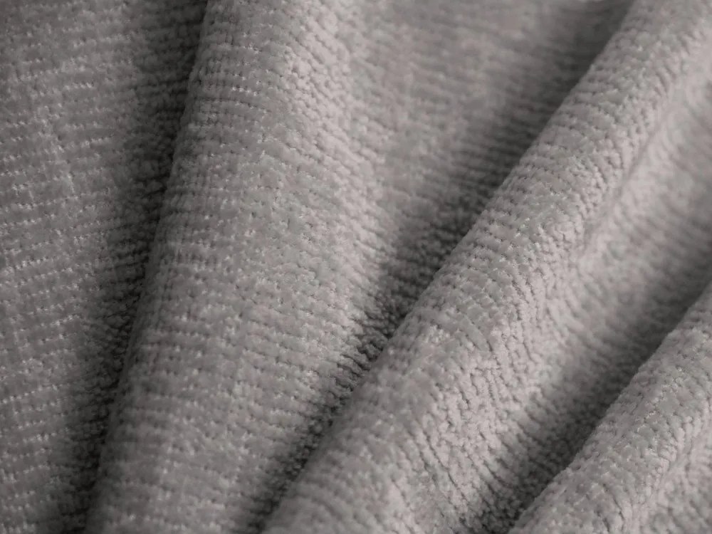 Сиво единично легло 90x200 cm тапицирано с място за съхранение с включена подматрачна рамка Lupine – Micadoni