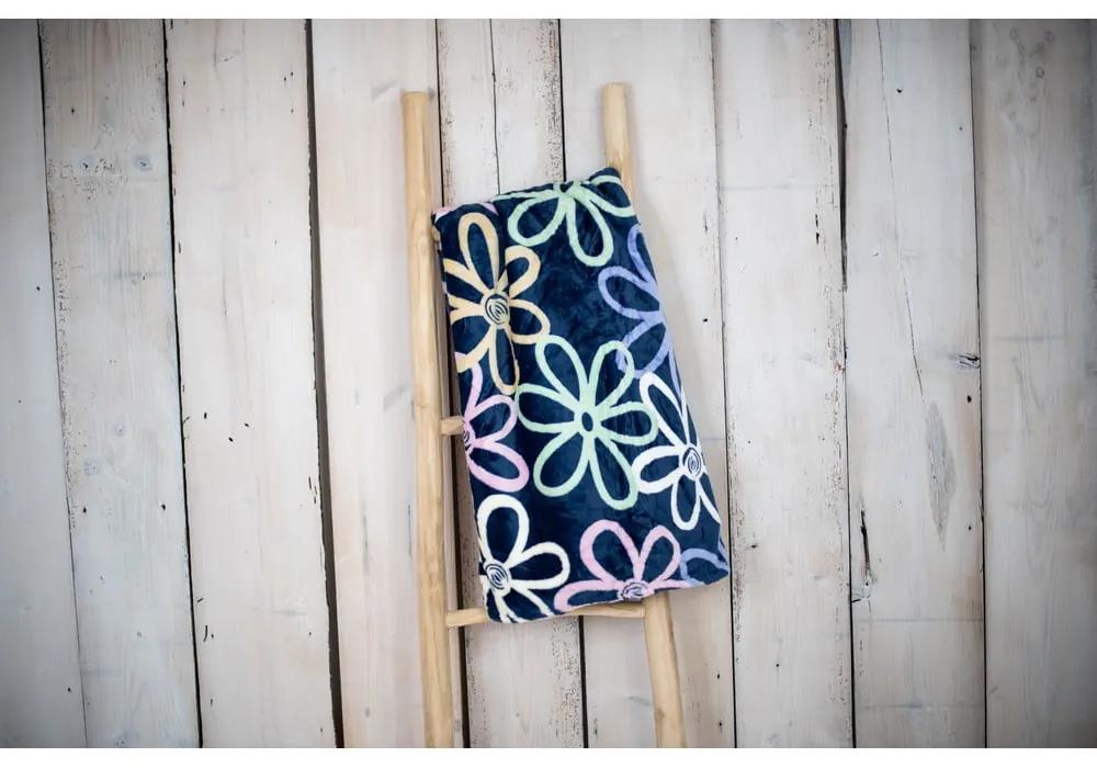 Одеяло от микрофлийс Цветя, 150 x 200 cm Mona - My House