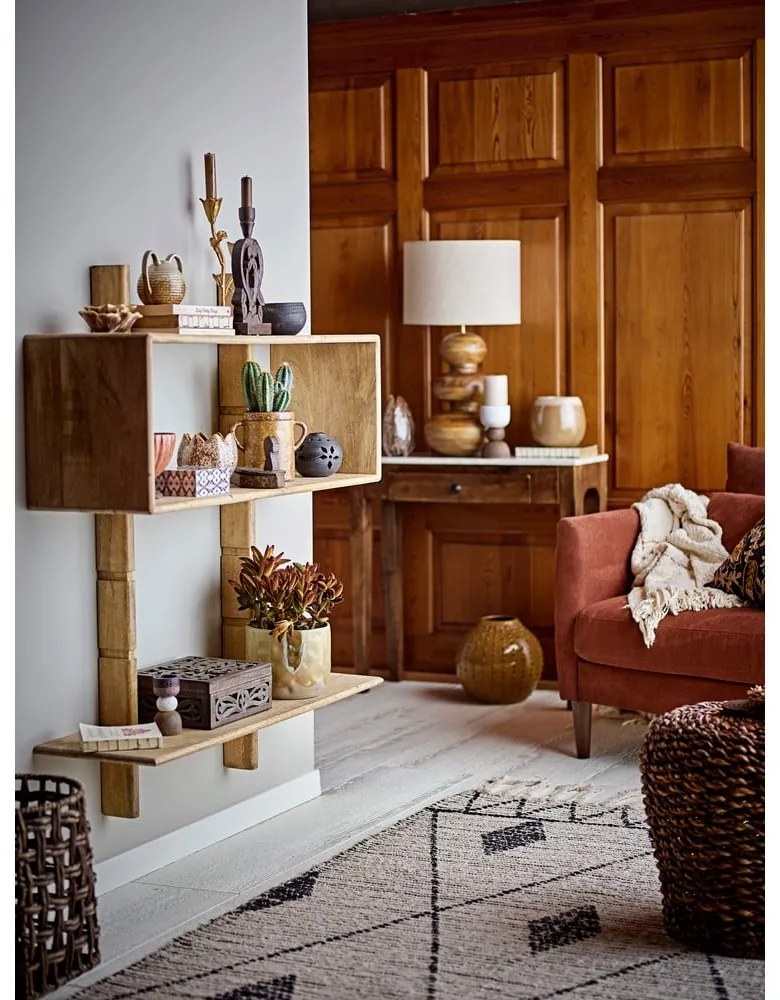 Стенен шкаф за книги от мангово дърво в естествен цвят 96,5x110,5 cm Millian - Bloomingville