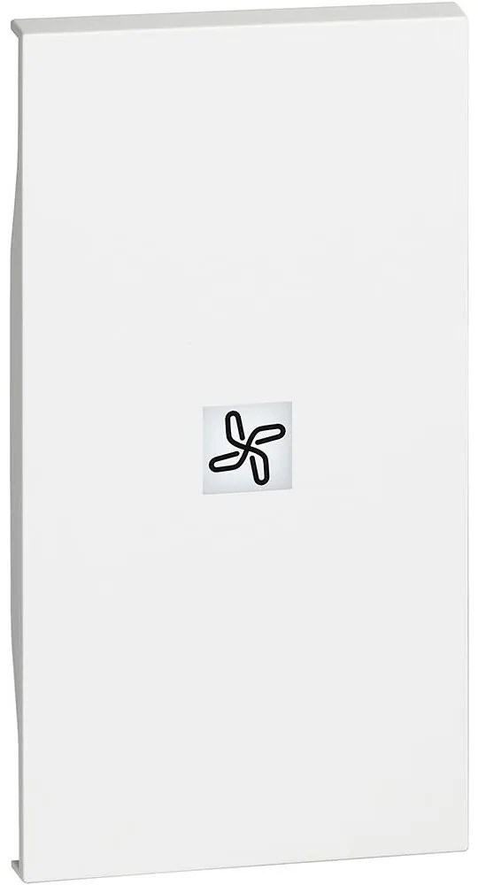 BTICINO Лицев панел за ключ със символ "вентилатор" 2 мод. цвят Бял Living Now  - KW01M2RN