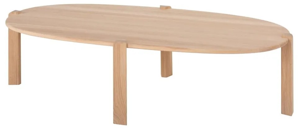 Масичка за кафе от масивен дъб в естествен цвят 80x150 cm Kulin – Gazzda