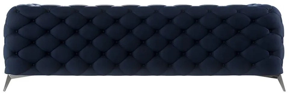 Тъмносин кадифен диван 243 cm Chelsea – Ropez