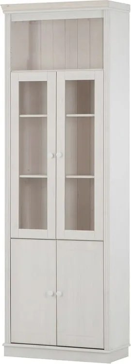 Бяла витрина от масивен бор 74x223 cm Anita – Støraa