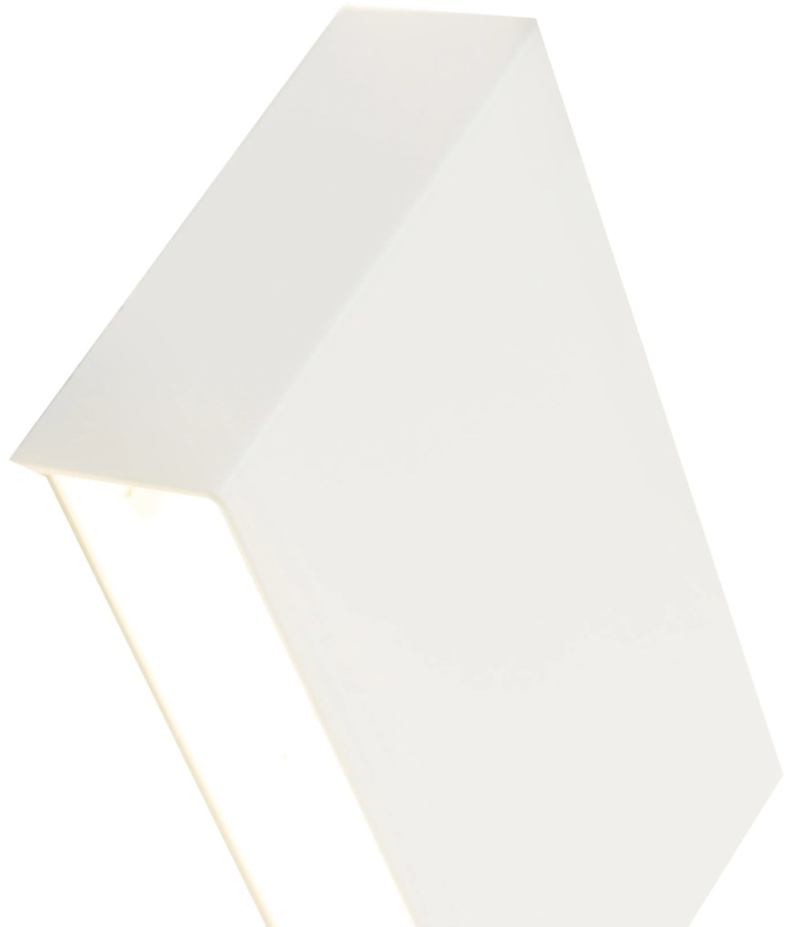 Модерна бяла правоъгълна стенна лампа с 2 светлини - Otan