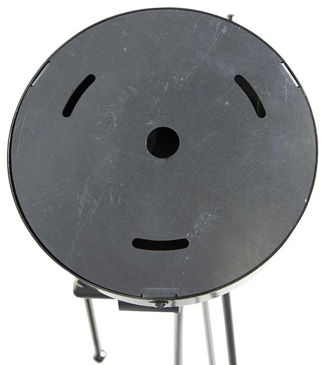 Висяща лампа от стомана с бели ленени абажури 35 см 2-светлина - Blitz