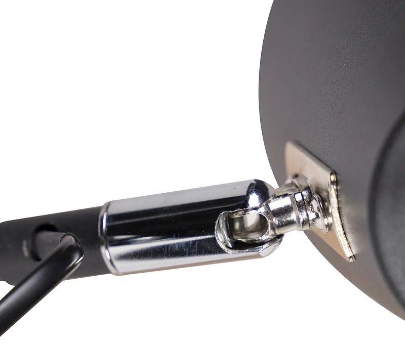 Дизайнерски стенен аплик черен 2-светлина регулируем - Lune