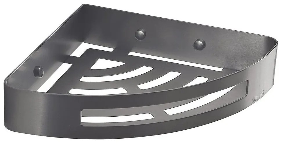 Gedy - Ъглов рафт за душ SMART 21x4,5 cm металически сив