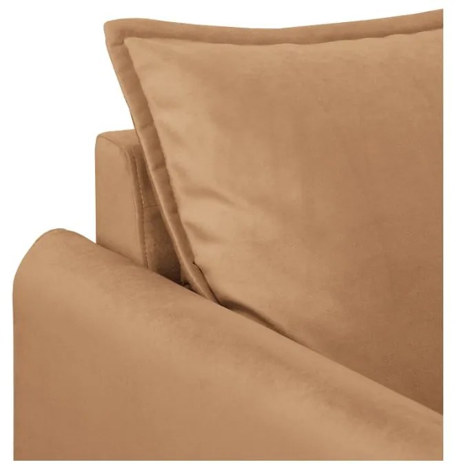 Кафяво кадифено кресло Juli – Ropez