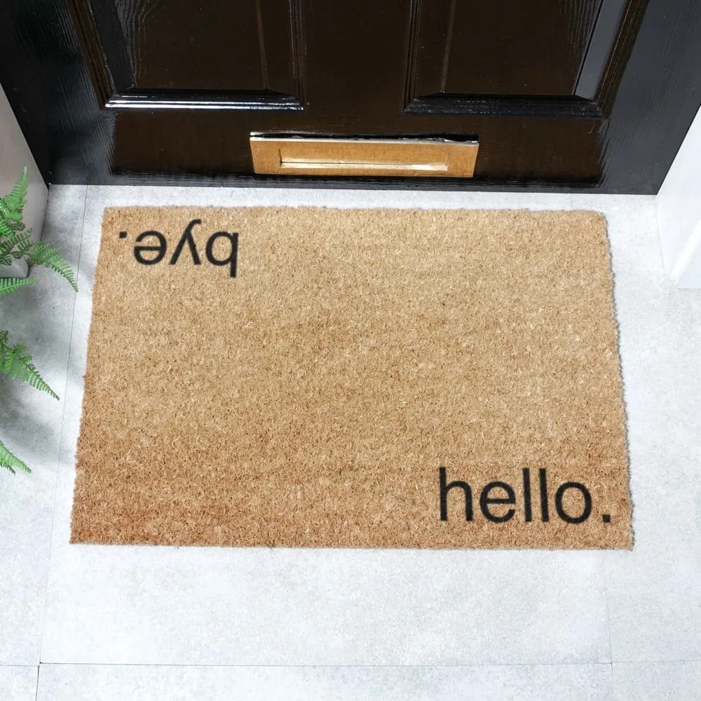 Изтривалка от кокосови влакна 40x60 cm Hello, Bye – Artsy Doormats