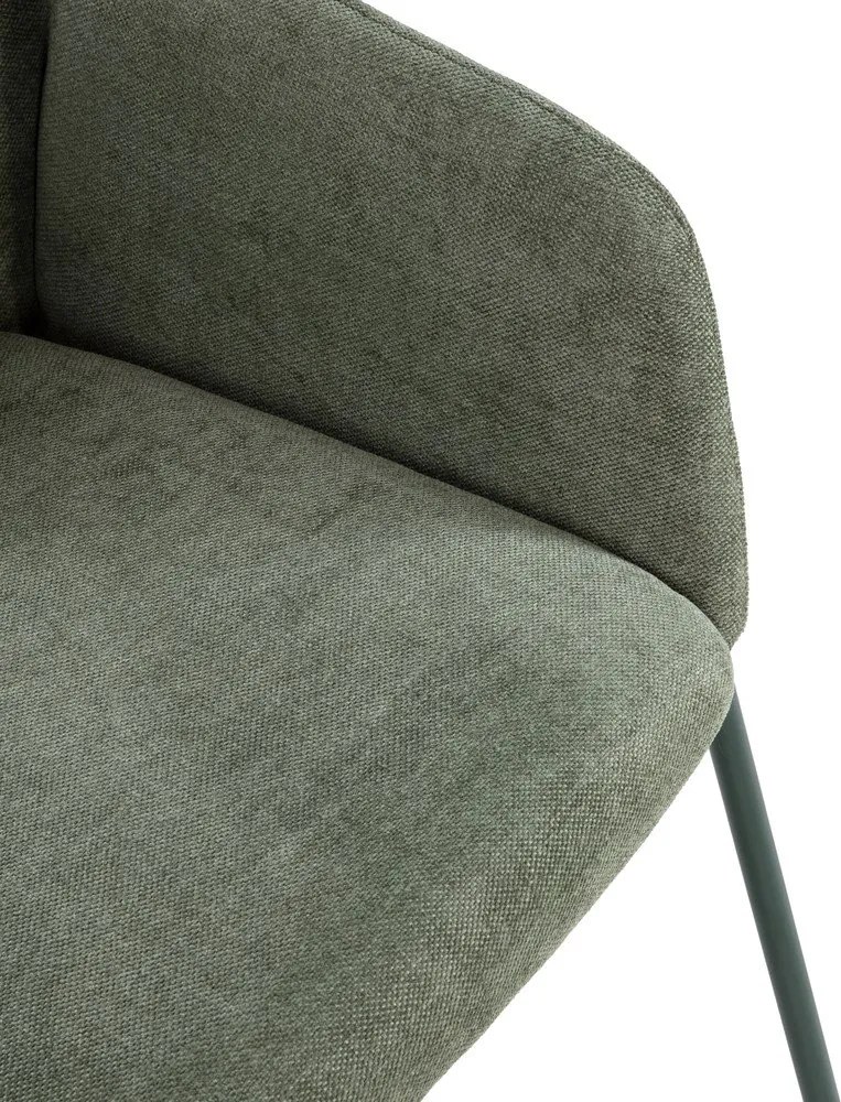 Зелени тапицирани трапезни столове в комплект 2 бр. Aslin – MOME