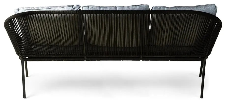 Черен градински диван с три места North - Bonami Selection