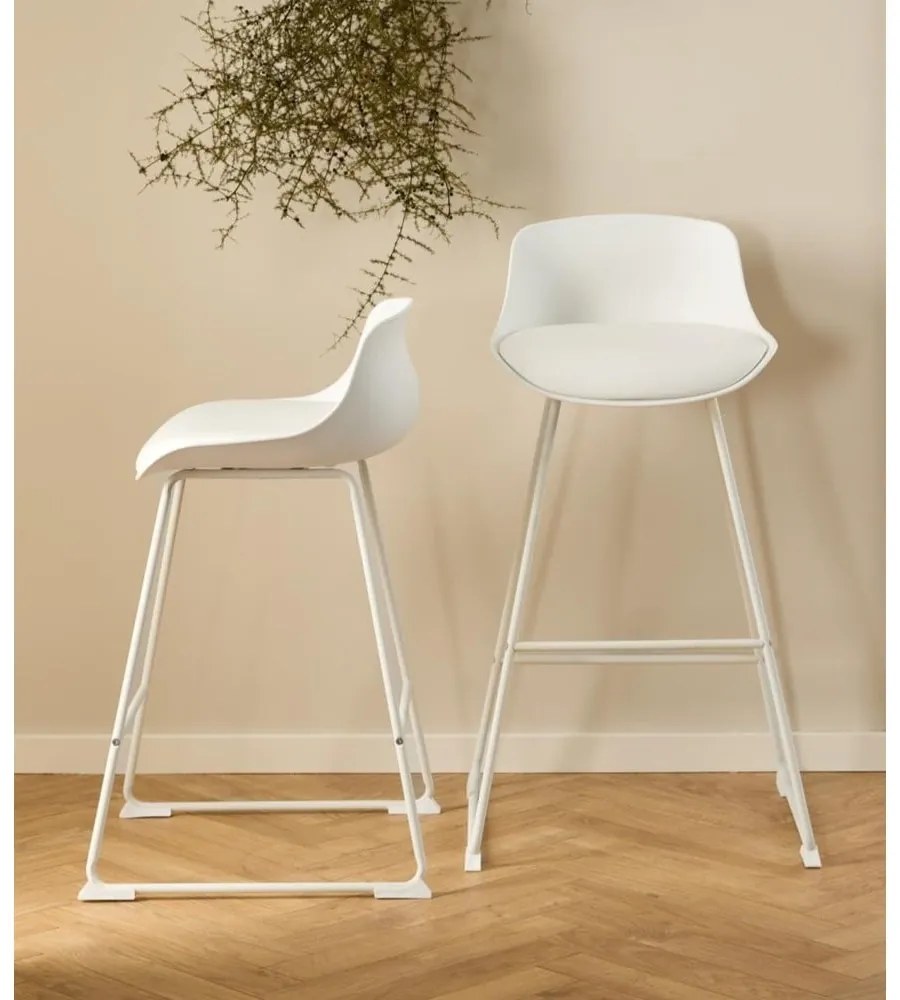 Бял бар стол (височина на седалката 76 cm) Tina – Actona