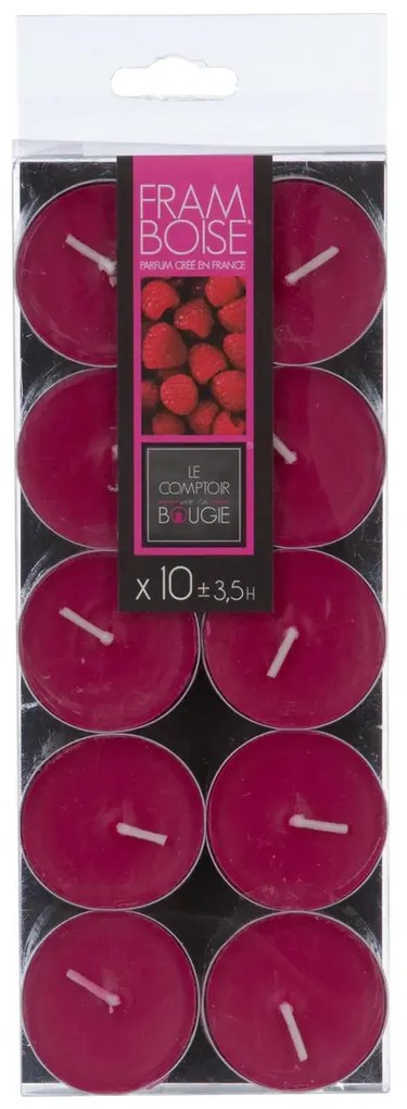 Комплект ароматни чаени свещи atmosphera Nina, 10 бр - Red Berries