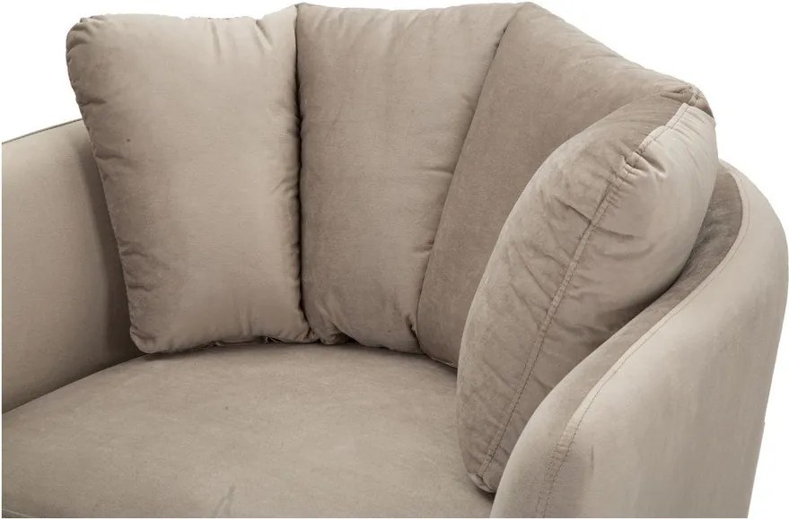 Кафяво-сиво кадифено кресло Kiev – Mauro Ferretti