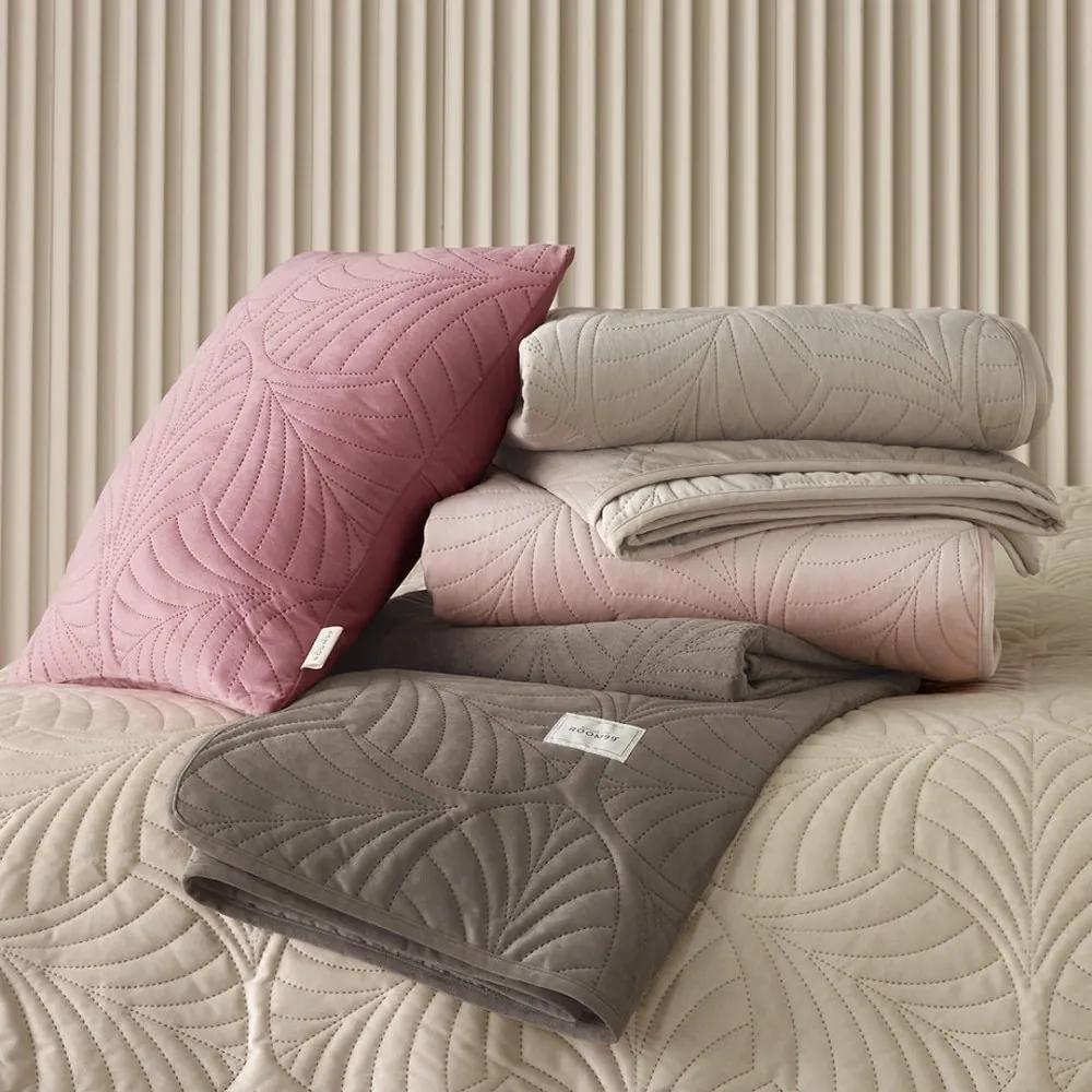 Розова велурена покривка за легло Feel 170 x 210 cm