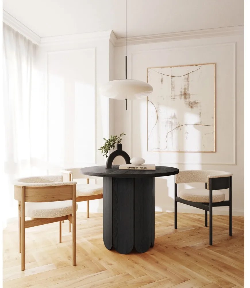 Кръгла маса за хранене от дъб ø 98 cm Soft - Woodman