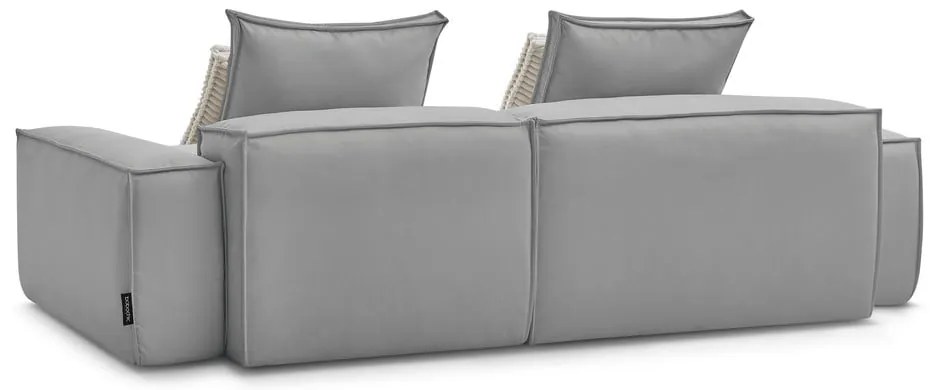 Светлосив ъглов диван от изкуствена кожа (променлив) Boheme – Bobochic Paris