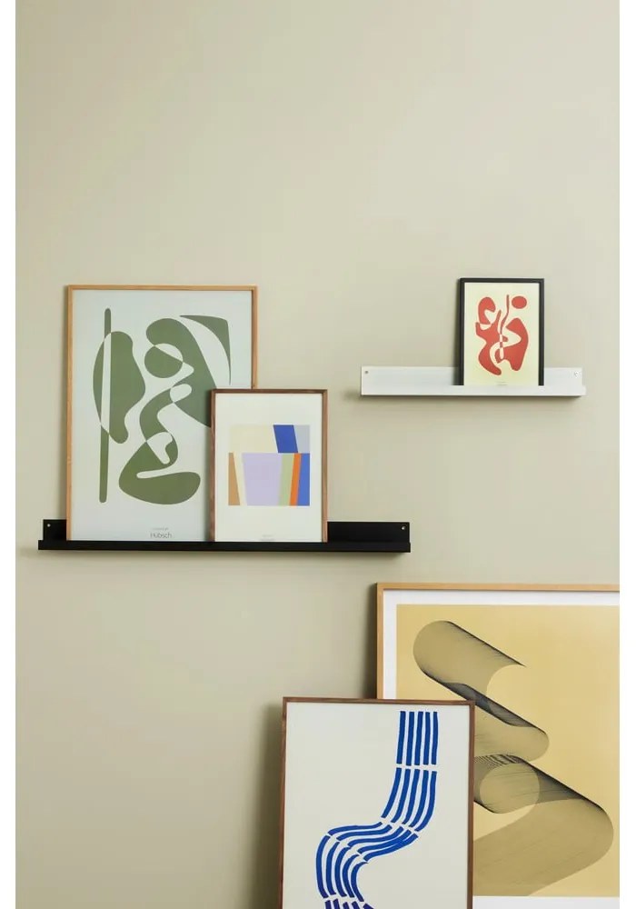 Светлосив метален стенен рафт за снимки 60 cm Care – Hübsch