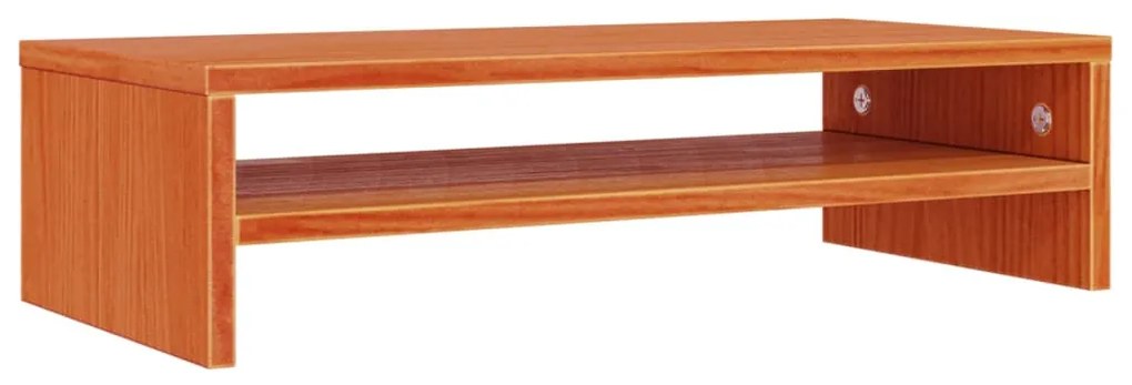 847162 vidaXL Поставка за монитор, восъчнокафява, 50x24x13 см, бор масив