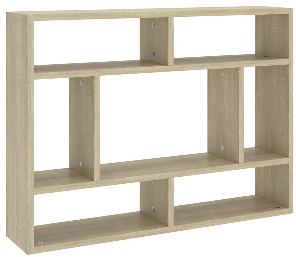 803005 vidaXL Стенен рафт, дъб сонома, 75x16x55 см, инженерно дърво