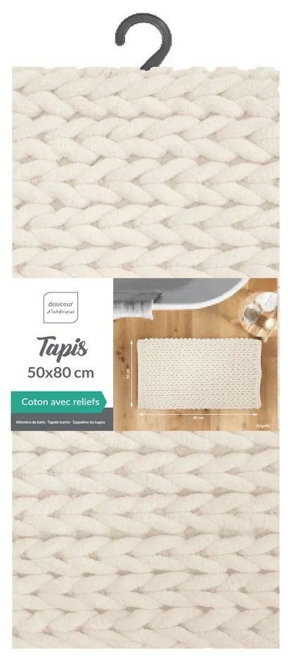 Кремав килим за баня 50x80 cm Ariel – douceur d'intérieur