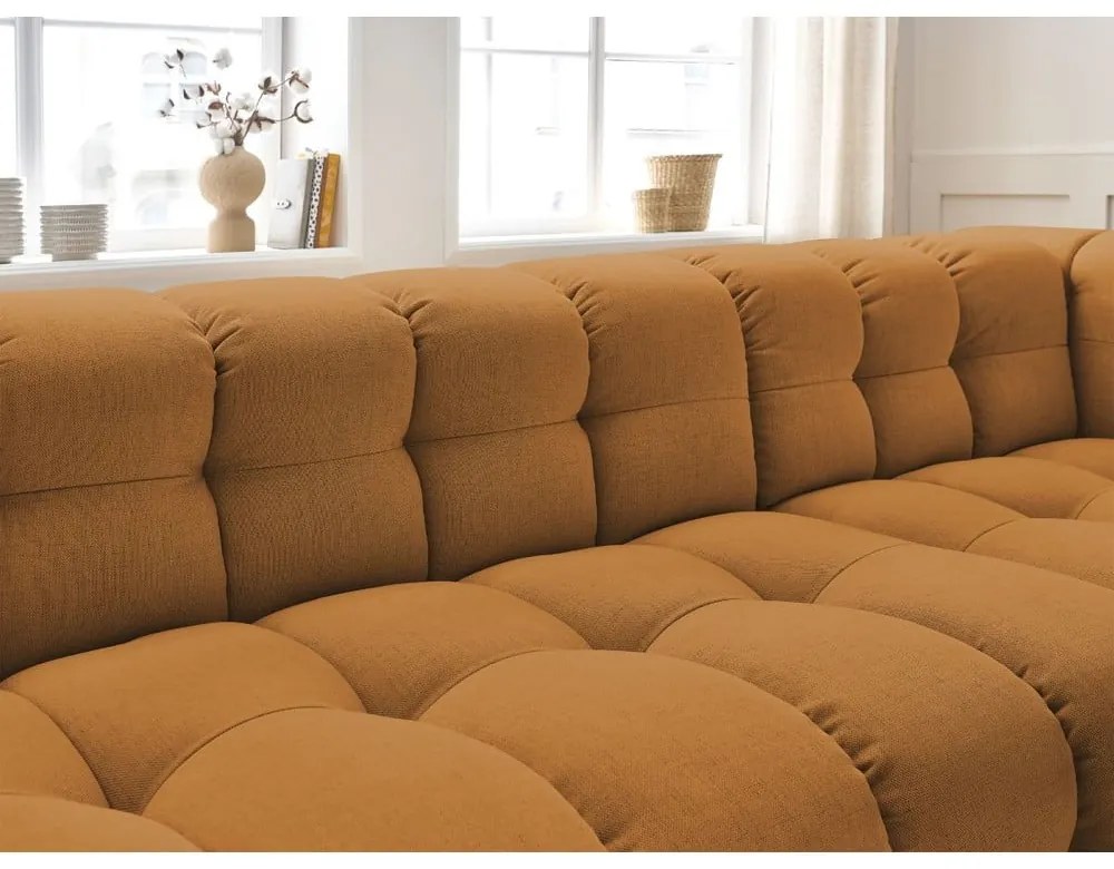 Ъглов диван в цвят жълта охра (десен ъгъл) Cloud – Bobochic Paris