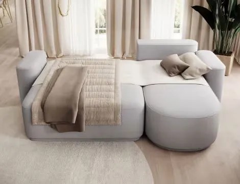 Ъглов диван Luxora-Сив-вдясно