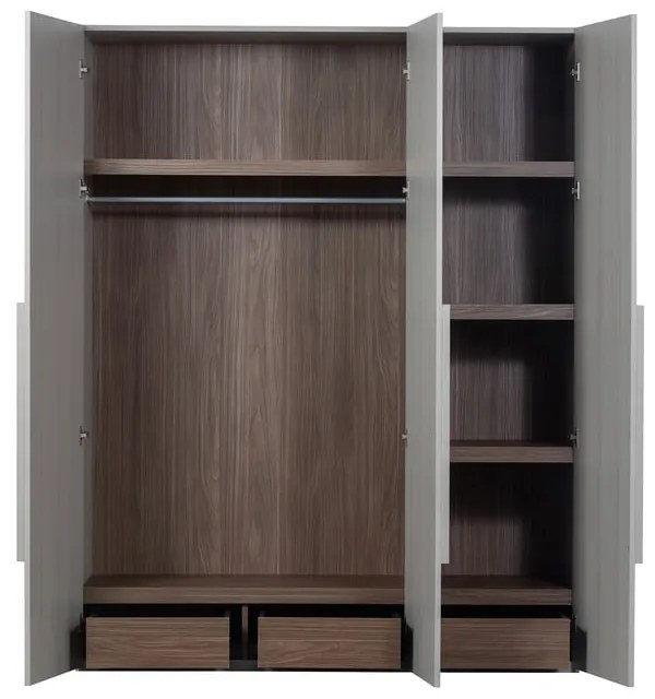 Сив модулен гардероб 165x210 cm Rens - WOOOD