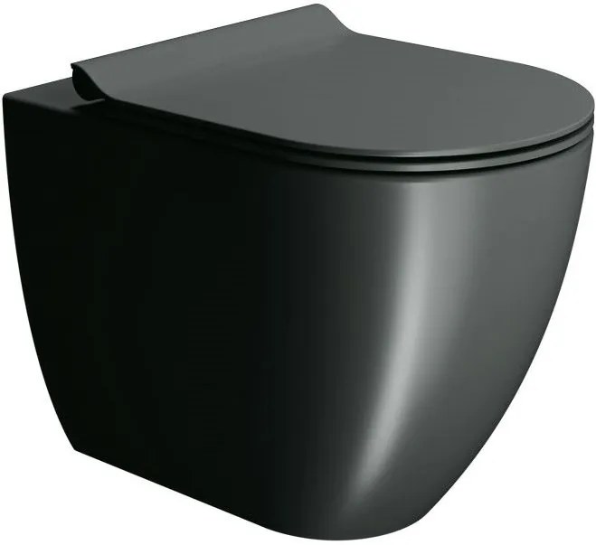 Мивка Pura/55 Swirlflush с капак Super Slim MS86SC GSI-Черен