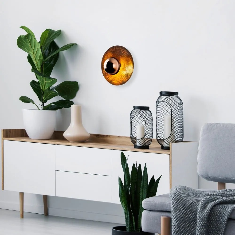 Стенна лампа в меден цвят ø 38 cm Kurt – Opviq lights