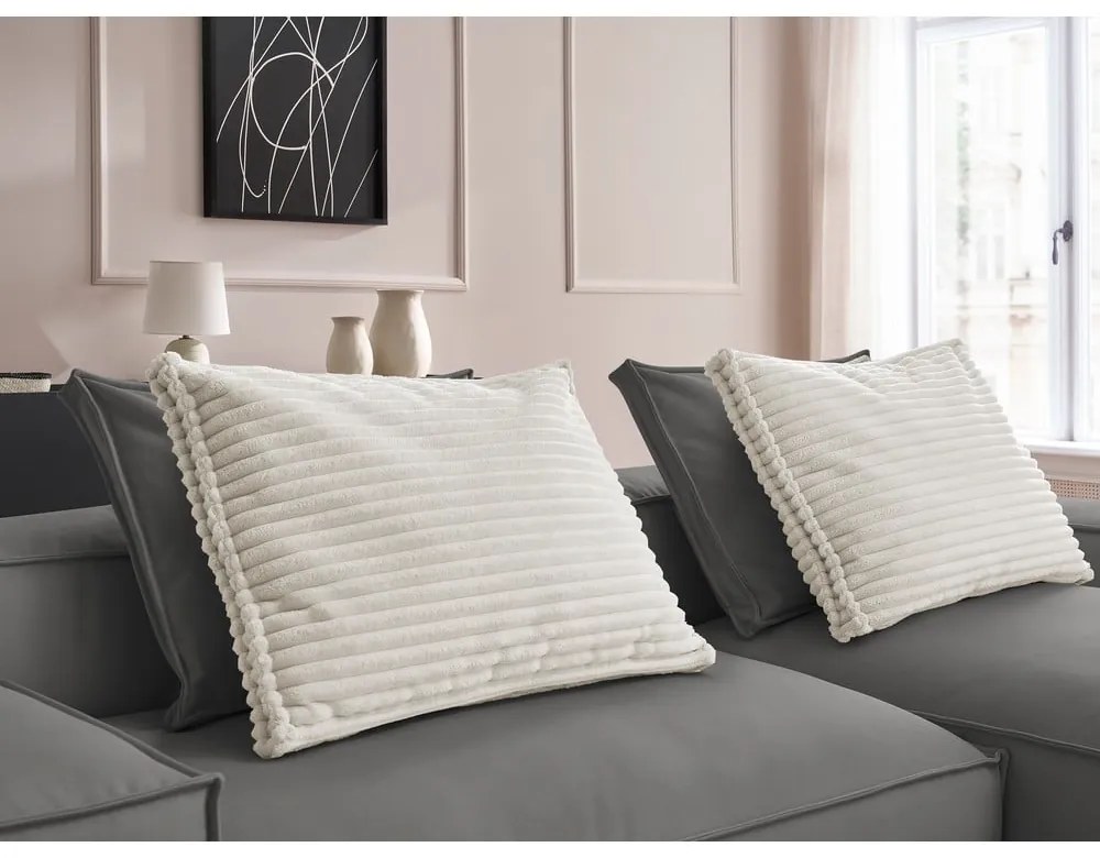 Сив ъглов диван от изкуствена кожа (променлив) Boheme – Bobochic Paris