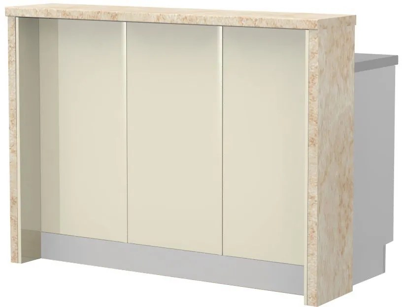 Островна кухненска пейка Modena-Length: 150 cm.-Beige-Latino Marble