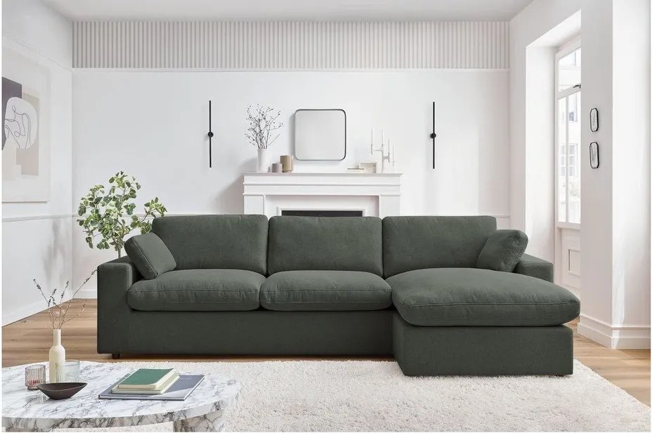 Зелен ъглов диван Belair – Bobochic Paris