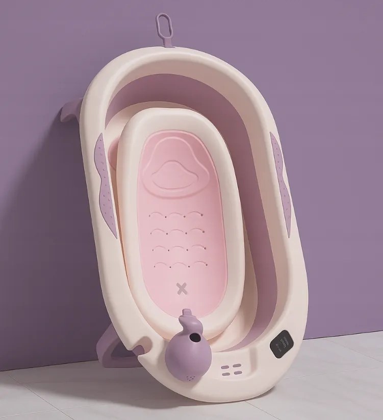 Сгъваема бебешка вана VAIANA PREMIUM с шезлонг и стойка - повече цветове Син