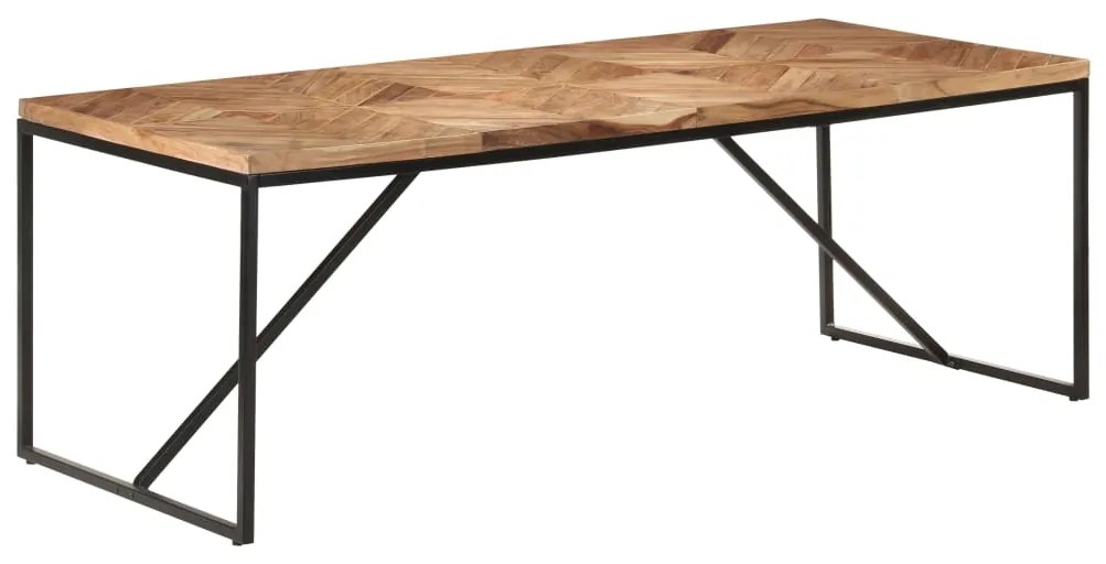 323554 vidaXL Трапезна маса, 200x90x76 см, акациево и мангово дърво масив