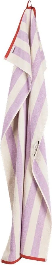 Памучна хавлиена кърпа от тери в цвят лавандула/кремава 70x140 cm Gobo – noo.ma