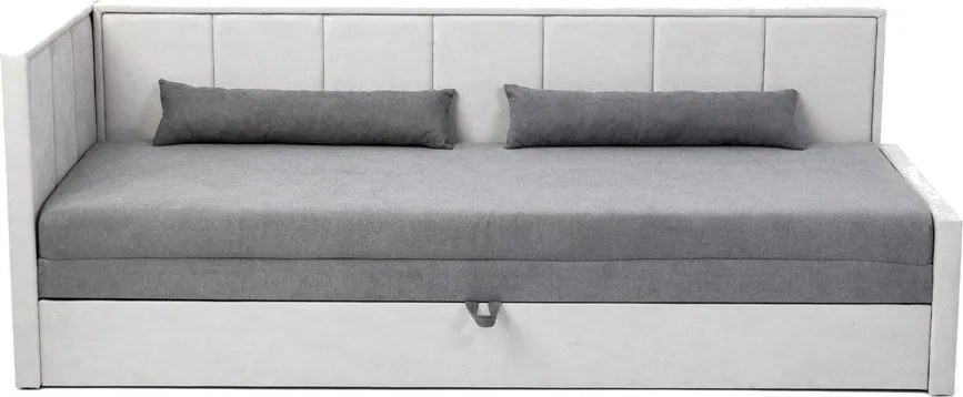 Сив шенилов разтегателен диван с място за съхранение 214 cm Fulgeo – ELTAP