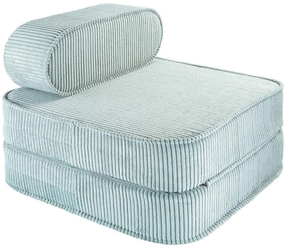 Детски стол от рипсено кадифе в цвят мента Flip – Wigiwama